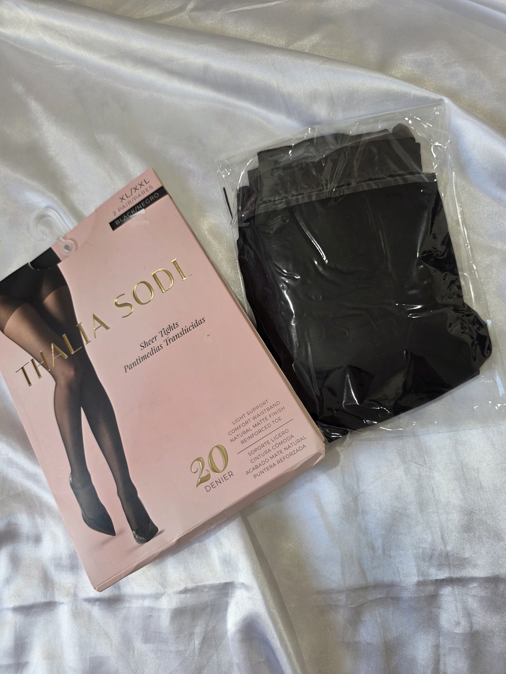 Thalia Sodi Sheer Tights - Black - Picture 2 of 2